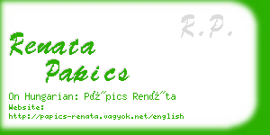 renata papics business card